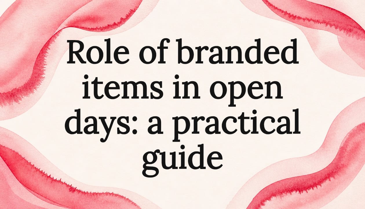 Role of branded items in open days: a practical guide