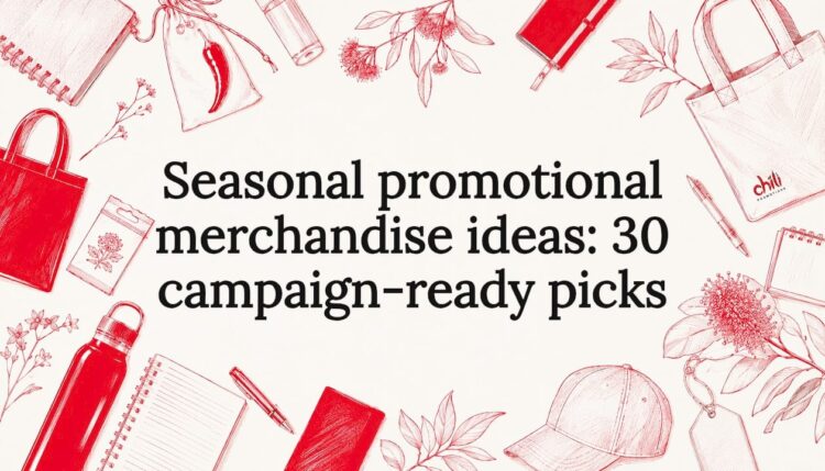 Decorative title card illustration for seasonal merchandise