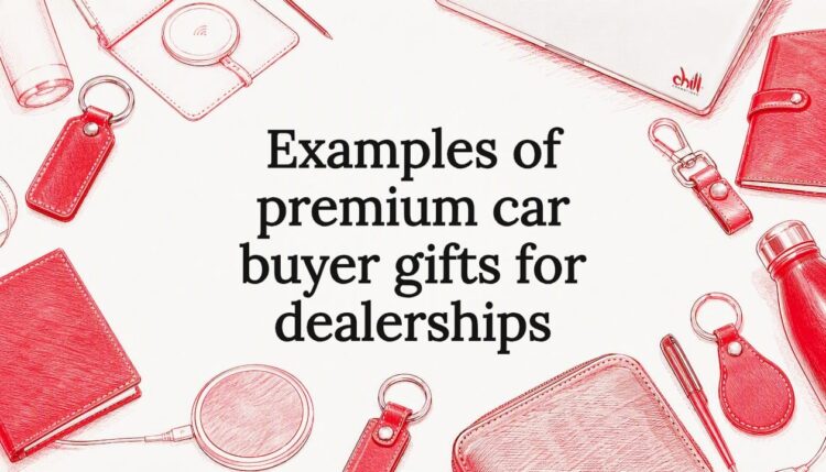 Decorative illustration framing premium gifts title
