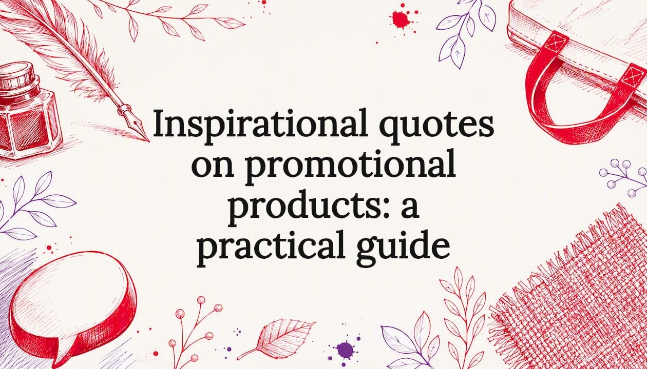 Inspirational quotes on promotional products: a practical guide