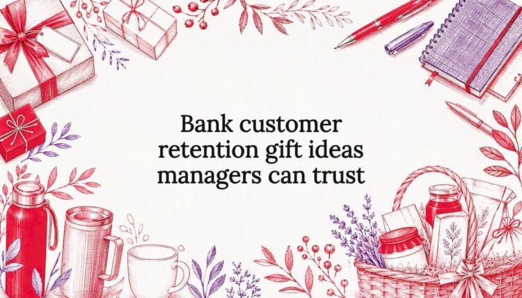 Decorative title card illustration for bank gifting article
