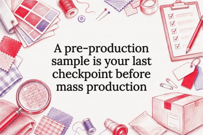 Decorative title card illustration for pre-production sample approval