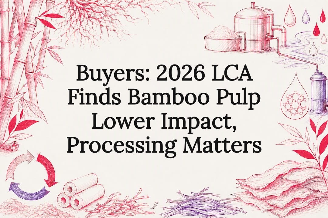 Buyers: 2026 LCA Finds Bamboo Pulp Lower Impact, Processing Matters