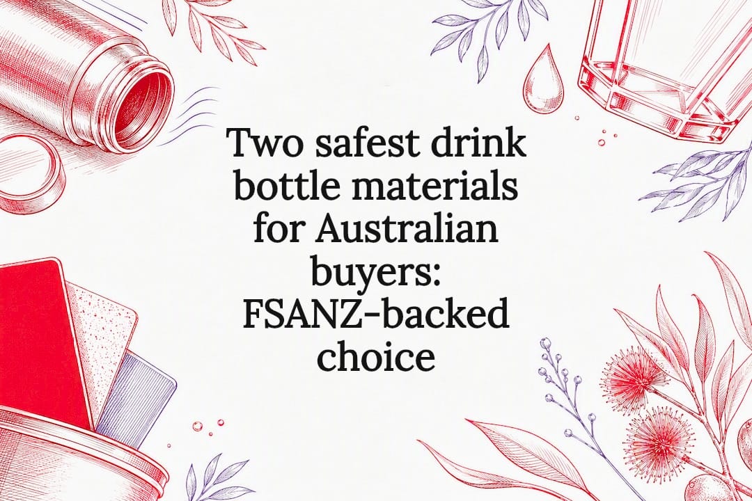 Two safest drink bottle materials for Australian buyers: FSANZ-backed choice