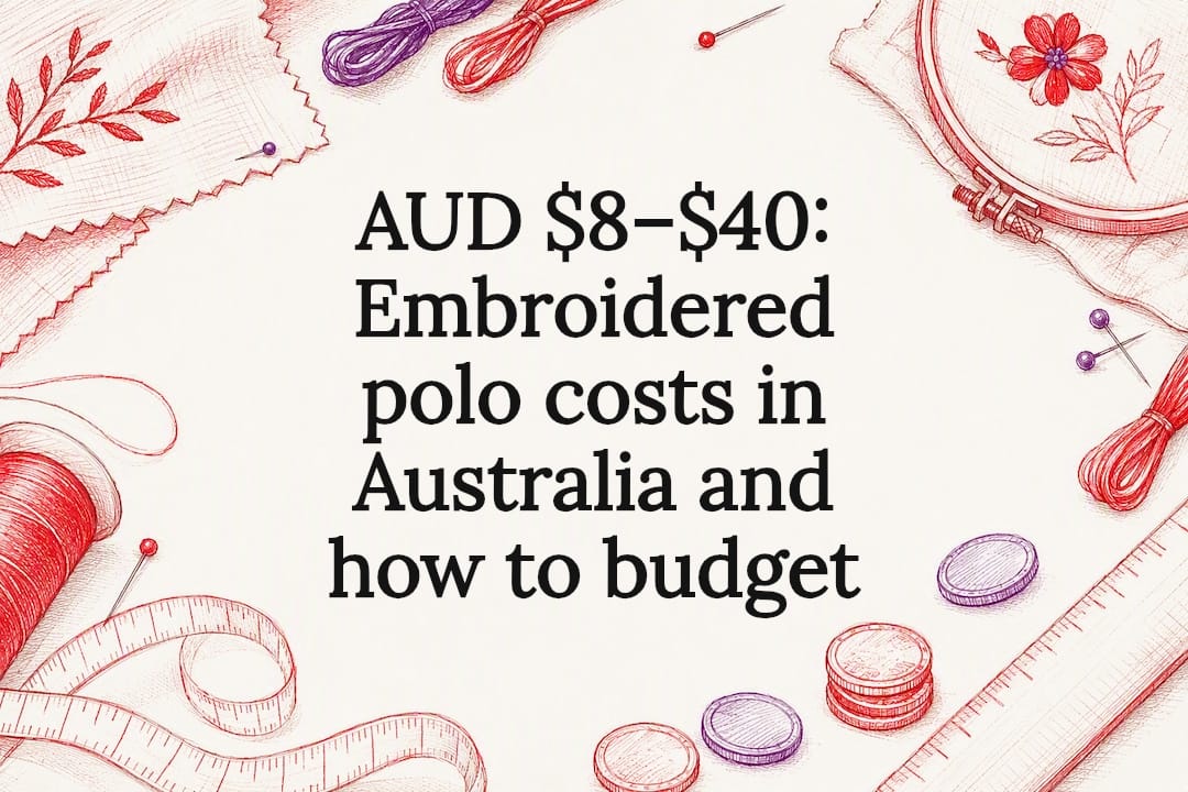 AUD $8–$40: Embroidered polo costs in Australia and how to budget