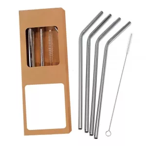 Promotional reusable metal straw