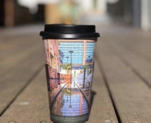Custom branded eco reusable bamboo coffee cup