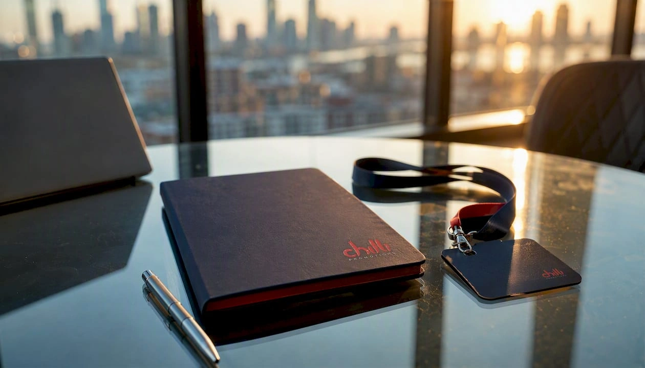 Branded Notebooks, Pen & Lanyard