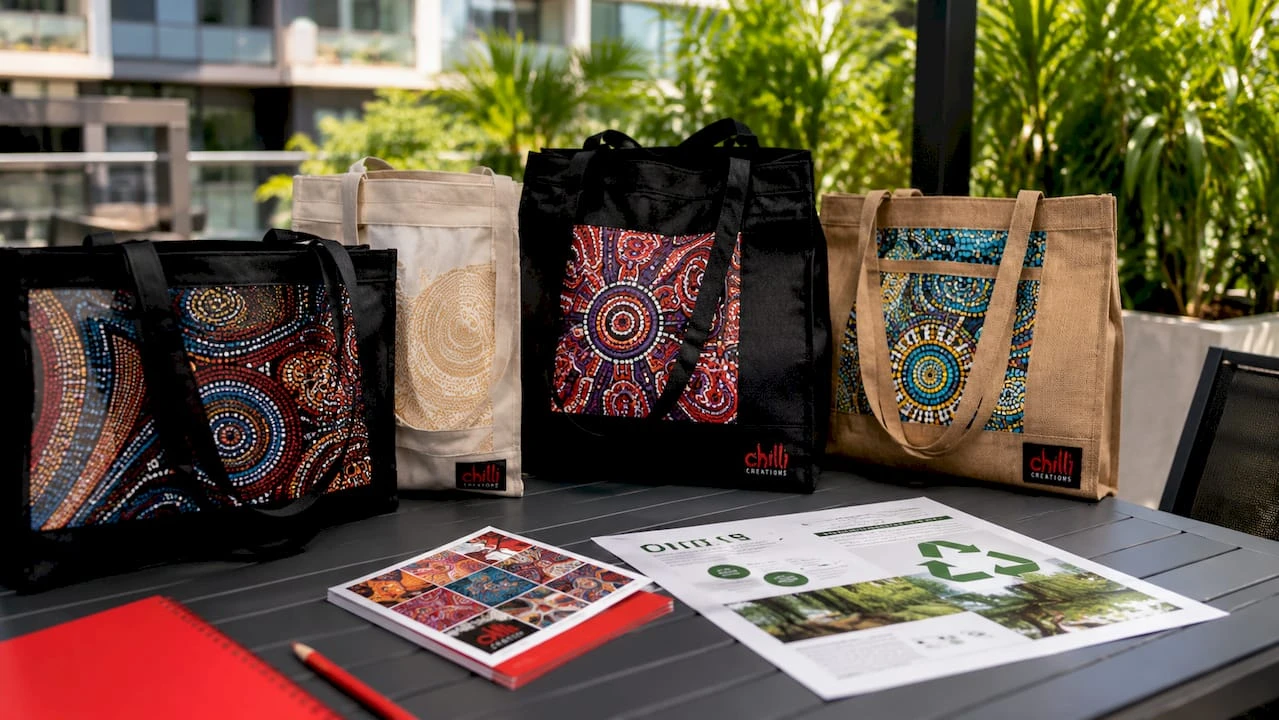 Eco Tote bags and sample cards