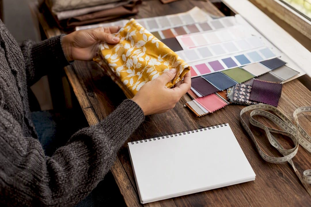 Hands inspecting promotional product sample
