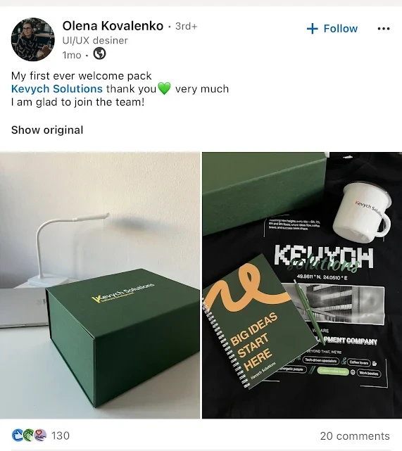 Linked in Promotional product posts