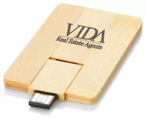 Usb Credit Card Made From Bamboo (Factory Direct)