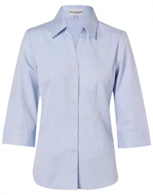 Women's Fine Chambray 3/4 Sleeve Shirt