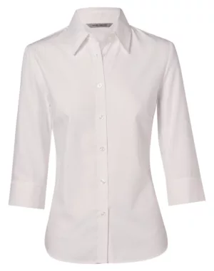 Women's Mini Herringbone 3/4 Sleeve Shirt