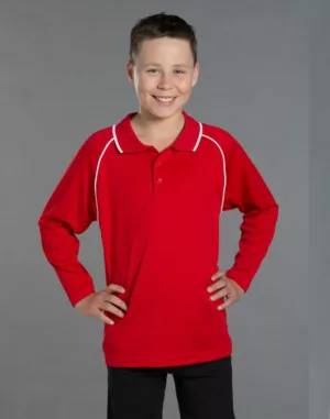 Kid's Cooldry Raglan L/S Polo