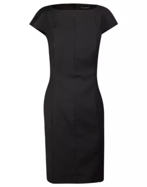 Ladies' Wool Blend Stretch Cap Sleeve Dress