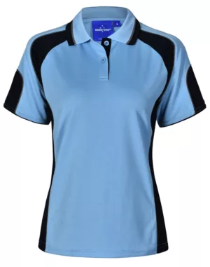 Ladies' Cooldry Contrast Polo With Sleeve Panel
