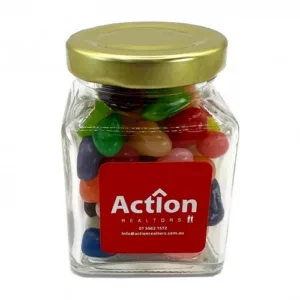 Small Glass Jar with JELLY BELLY Jelly Beans 100g