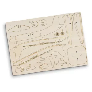 BRANDCRAFT Jet Plane Wooden Model