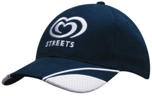 Brushed Heavy Cotton With Mesh Inserts On Peak