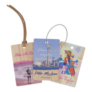 Bamboo Luggage Tag with Hole