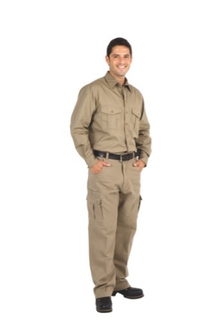 Cotton Drill Work Long Sleeve Shirt