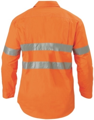 Cool Lightweight Gusset Cuff Hi Vis Shirt 3M Reflective Tape - Long Sleeve