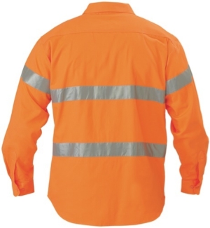 Hi Vis Drill Long Sleeve Shirt 3M Reflective Tape