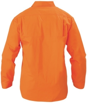 Cool Lightweight Gusset Cuff Hi Vis Drill Shirt - Long Sleeve