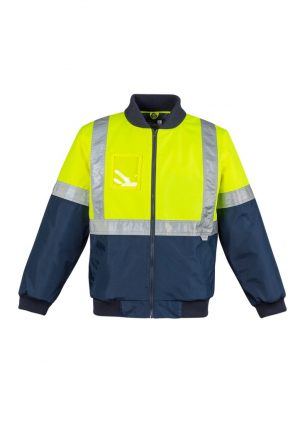 Mens HI Vis Quilted Flying Jacket