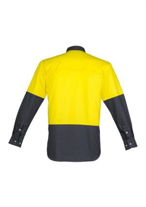 Mens Hi Vis Spliced Industrial Shirt