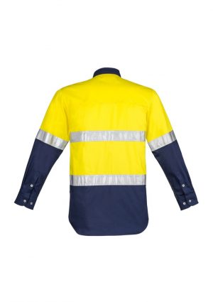 Mens Hi Vis Spliced Industrial Shirt - Hoop Taped