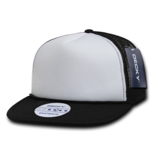 Two Tone Flat Bill Foam Cap
