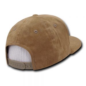 Faux Suede Snapback Cap