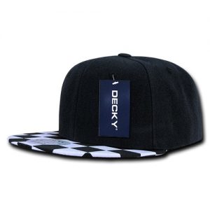 Checkered Bill Snapback Cap