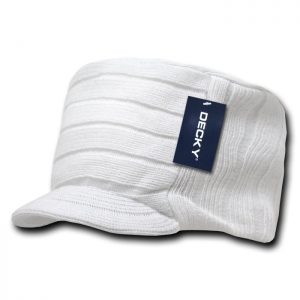 Knitted Flat Top Cap with Visor