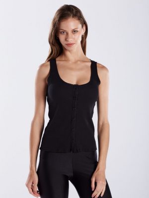 Women's 2X1 Button Down Tank
