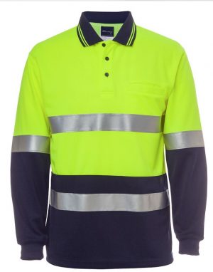 Hi Vis Long Sleeve Traditional Polo