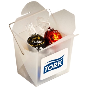 Frosted Noodle Box Filled with Lindt Lindor Balls X5