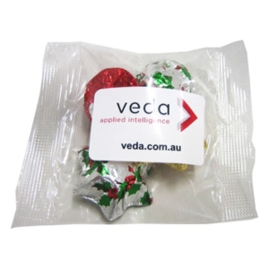Cello Bag Filled with Christmas Chocolates 30G