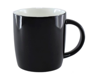 Ariston Two Tone New Bone Barrel Mug Black/White