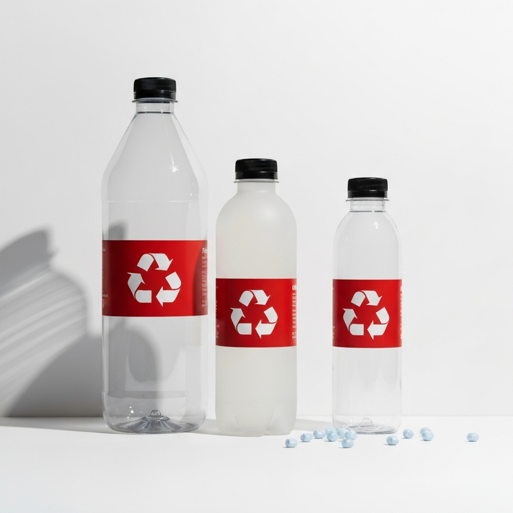 rPET recycled plastic promotional drink bottles — branded corporate drinkware made from recycled PET, Australia